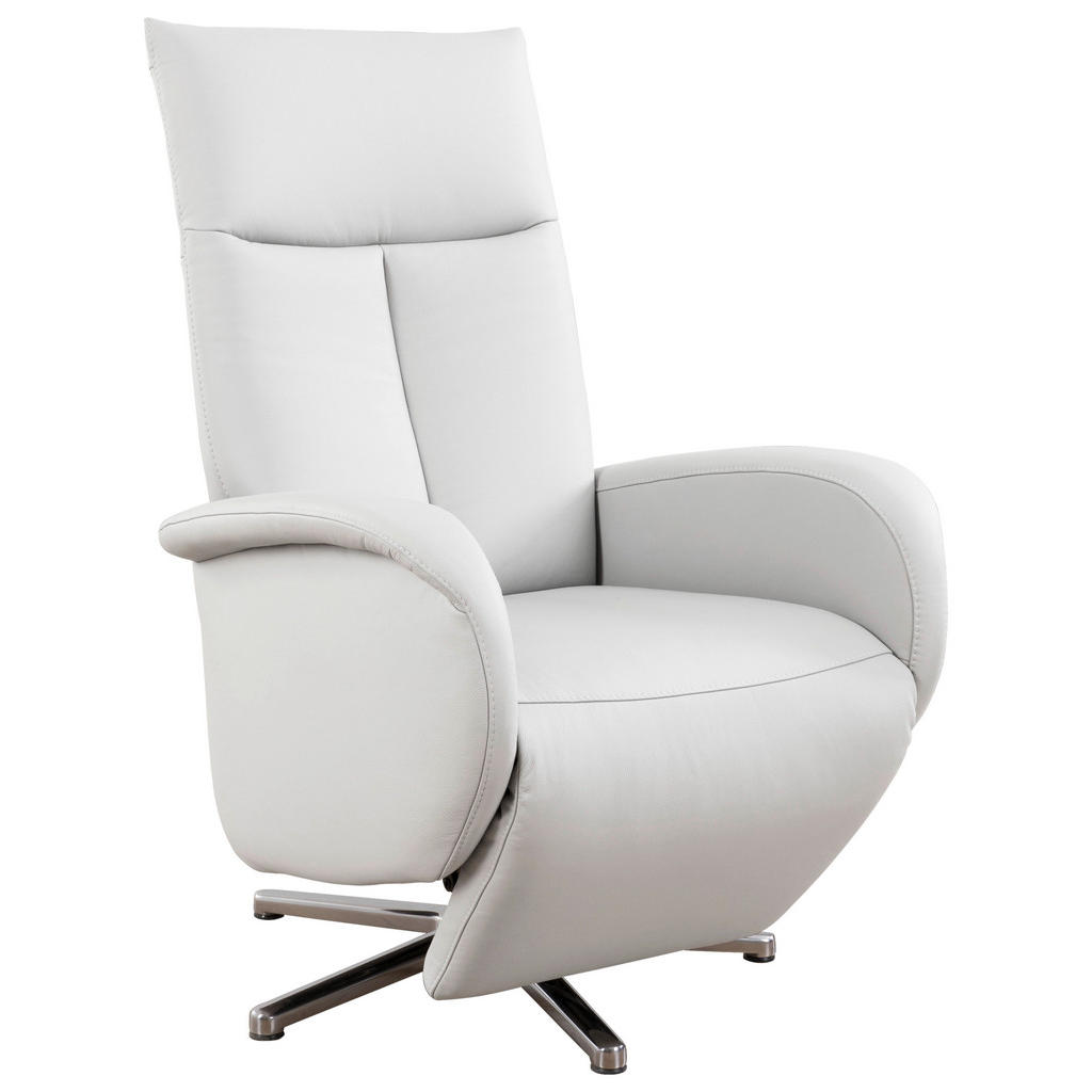 Thumbnail - Sit & More Relaxsessel, Weiß, Leder, Echtleder, Nappaleder, 75x112x82 cm, Goldenes M, Made in Europe, DGM-Klimapakt, Sit...