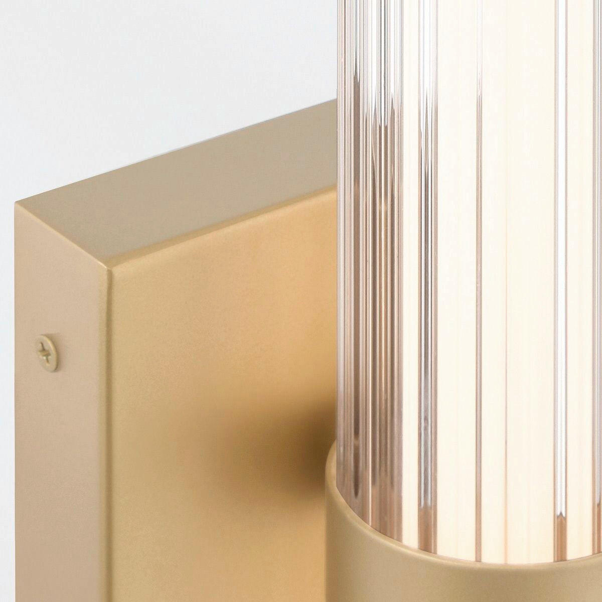 LED-WANDLEUCHTE    - Goldfarben, KONVENTIONELL, Glas/Metall (35,5/9/10,1cm) - Elstead Lighting
