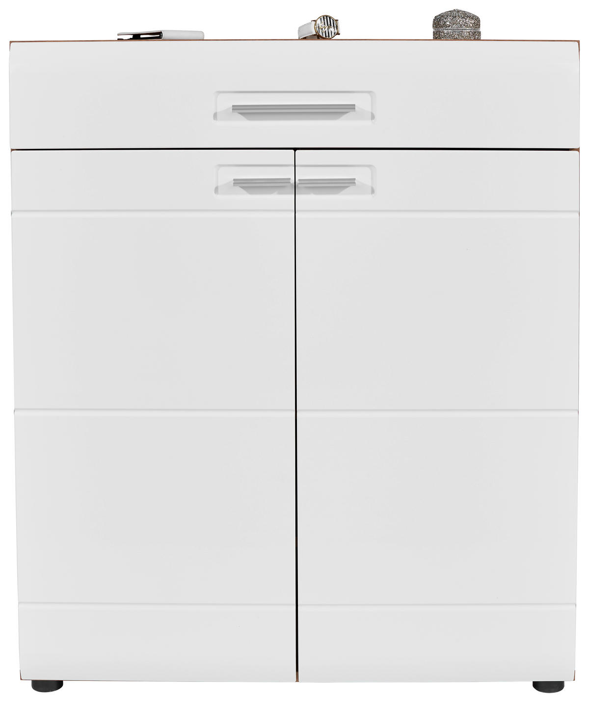 OMARA ZA ČEVLJE bela, barve hrasta - barve kroma/barve hrasta, Design, umetna masa/leseni material (85/98,6/37,1cm) - Xora
