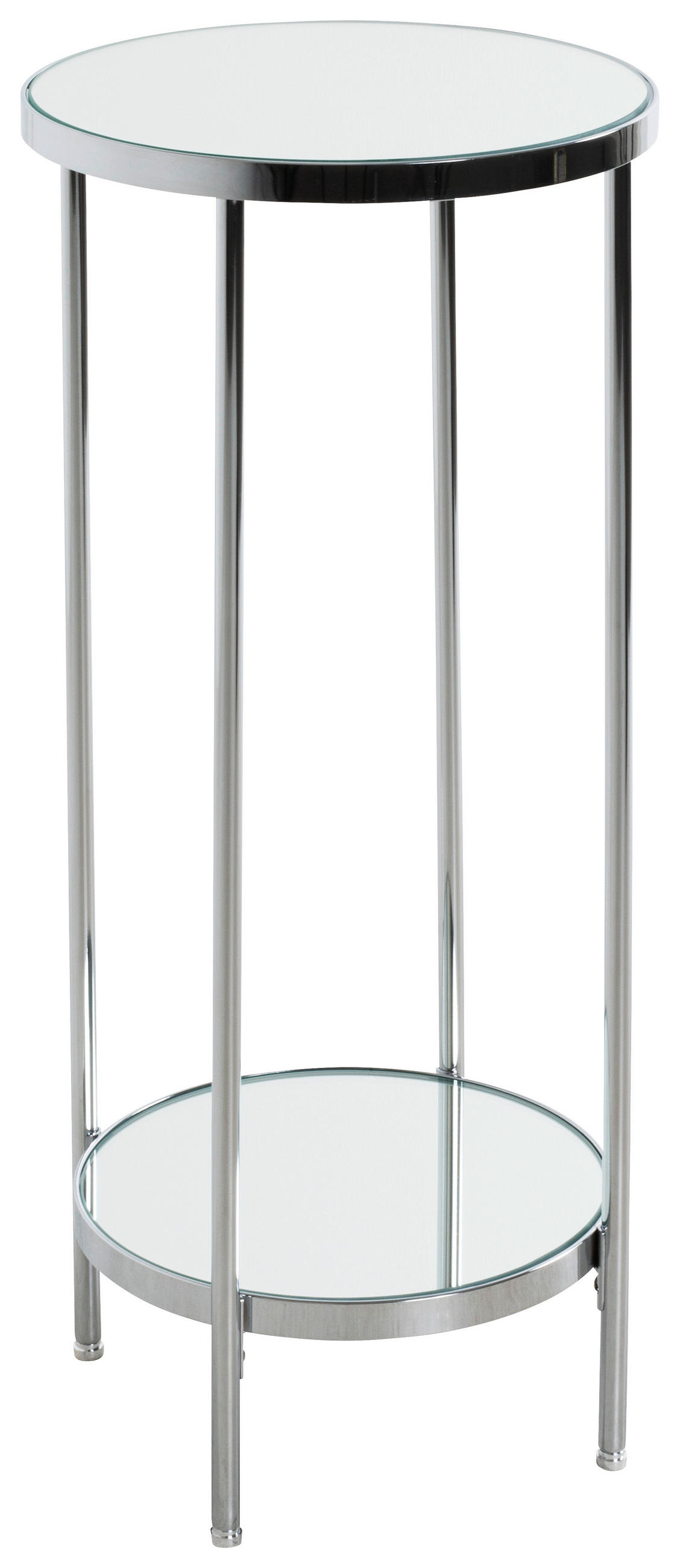 XXXLutz Beistelltisch Chrom 28x66x28 cm