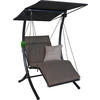 HOLLYWOODSCHAUKEL 100/160/145 cm  - Taupe/Dunkelgrau, Basics, Textil/Metall (100/160/145cm) - Boxxx