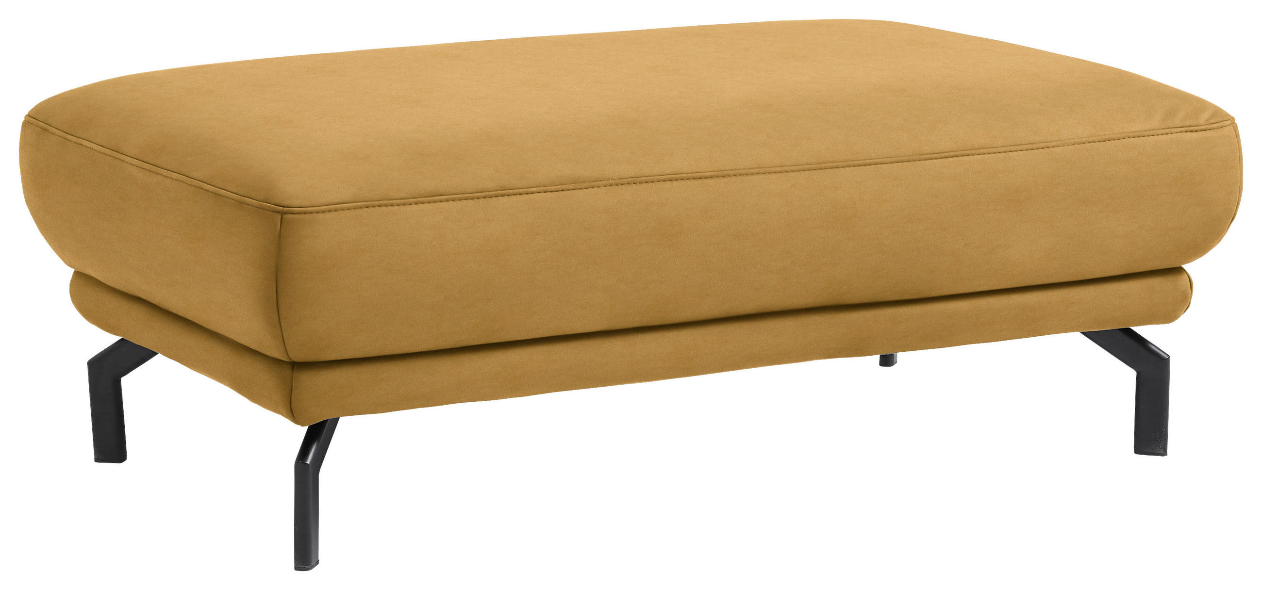 HOCKER in Textil Gelb  - Gelb/Schwarz, Design, Textil/Metall (127/46/72cm) - Dieter Knoll