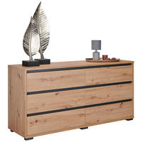 SIDEBOARD  160/79/48 cm 6 Schublade(n)  - Eichefarben/Anthrazit, Design, Holzwerkstoff/Kunststoff (160/79/48cm) - Carryhome