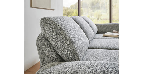 ECKSOFA  in Flachgewebe Blaugrau  175-224/255-365 cm  - Blaugrau/Schwarz, Design, Textil/Metall (175-224/255-365cm) - Dieter Knoll