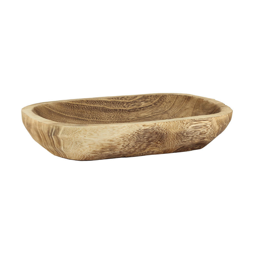 DEKORAČNÍ MISKA - světle hnědá, Basics, dřevo (37/6/24cm)