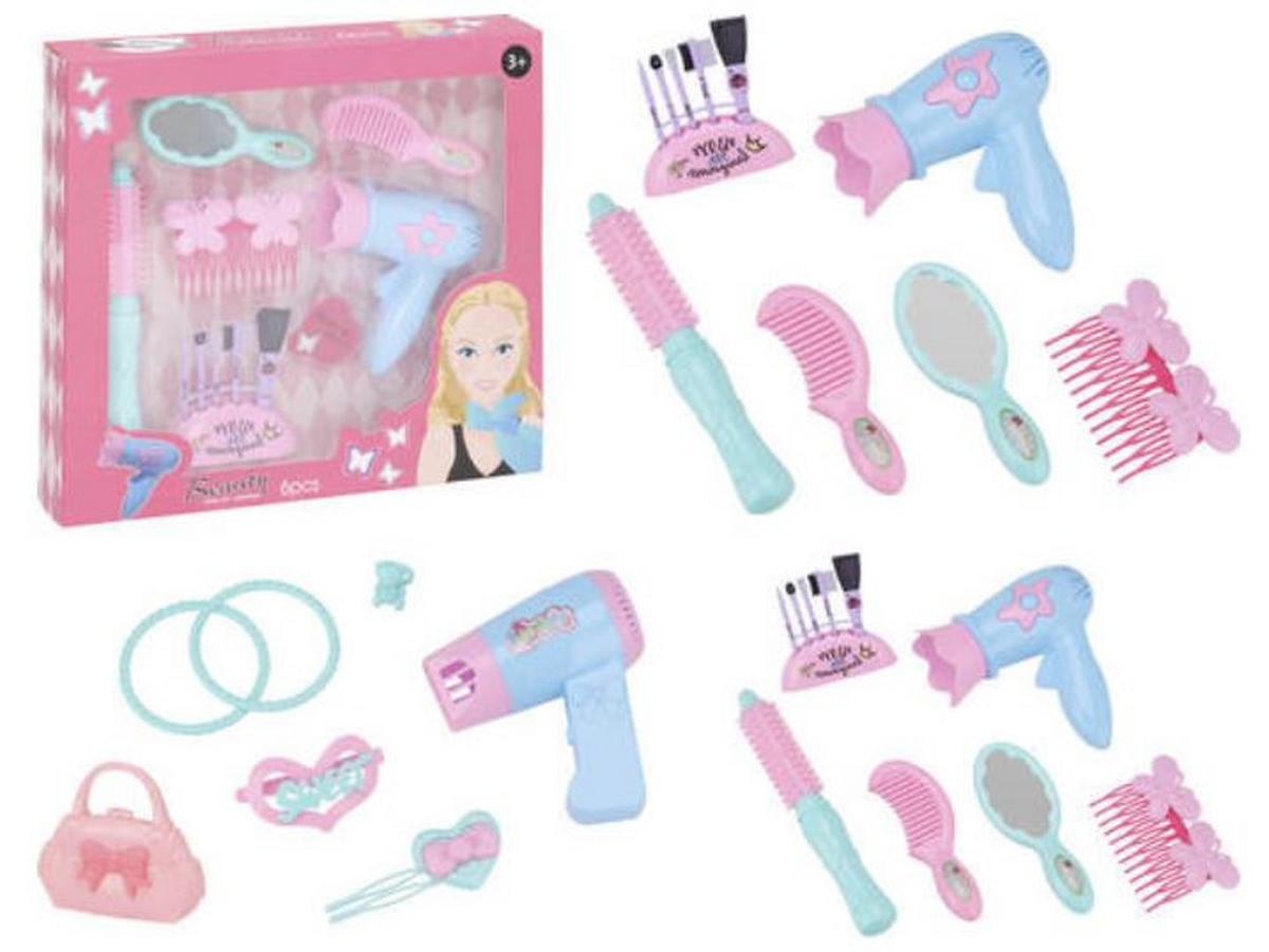 DĚTSKÝ KADEŘNICKÝ KUFŘÍK - vícebarevná, Basics, textil (28/5/26cm)