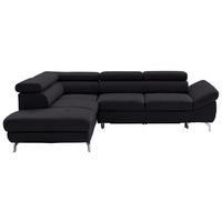 ECKSOFA  in Echtleder Dunkelbraun  220/270 cm  - Dunkelbraun/Silberfarben, Design, Leder/Metall (220/270cm) - Novel
