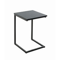 BEISTELLTISCH 33/35/60 cm Schwarz rechteckig  - Schwarz, Design, Holzwerkstoff/Metall (33/35/60cm)