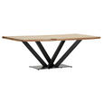 TISCHPLATTE      - Akaziefarben, Design, Holz (220/100/5cm) - Landscape