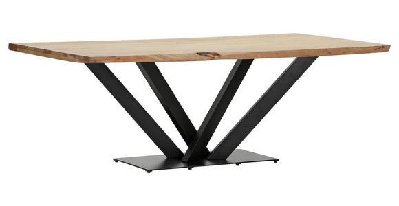 TISCHPLATTE      - Akaziefarben, Design, Holz (220/100/5cm) - Landscape