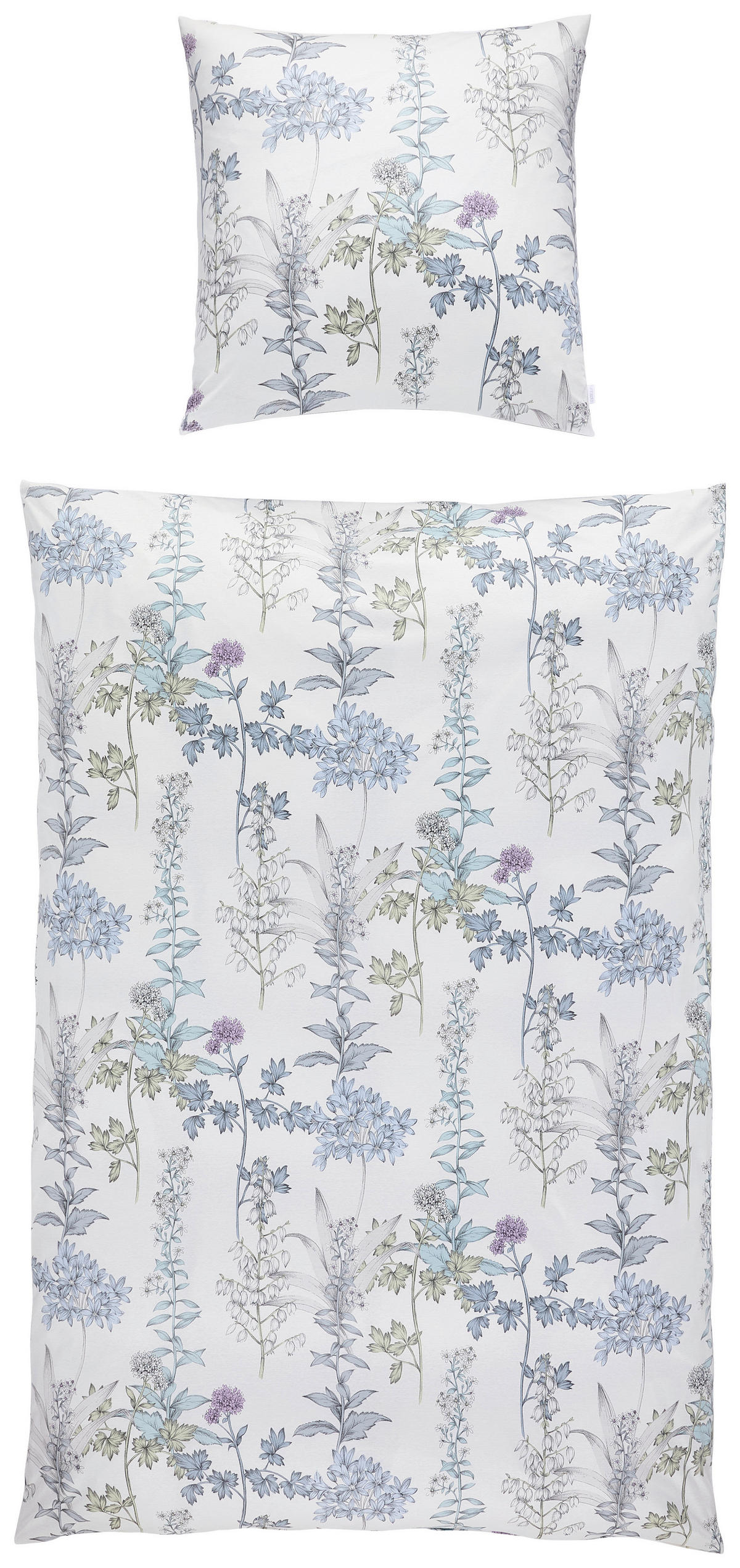 BETTWÄSCHE ATELIER Makosatin 155/220 cm  - Blau, Design, Textil (155/220cm) - Estella