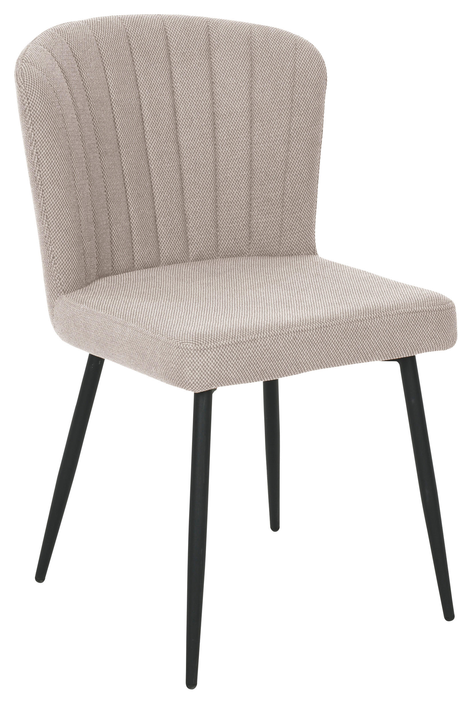 VIERFUßSTUHL  in Eisen Leinenoptik Holz, Metall, Textil  - Taupe/Schwarz, KONVENTIONELL, Holz/Textil (52/82/60cm) - P & B
