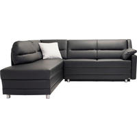 ECKSOFA  in Echtleder Schwarz  208/242 cm  - Schwarz, KONVENTIONELL, Leder (208/242cm) - Sedda