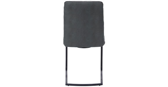 SCHWINGSTUHL in Stahl Flachgewebe - Dunkelgrau/Schwarz, Design, Textil/Metall (48/91/62cm) - Dieter Knoll
