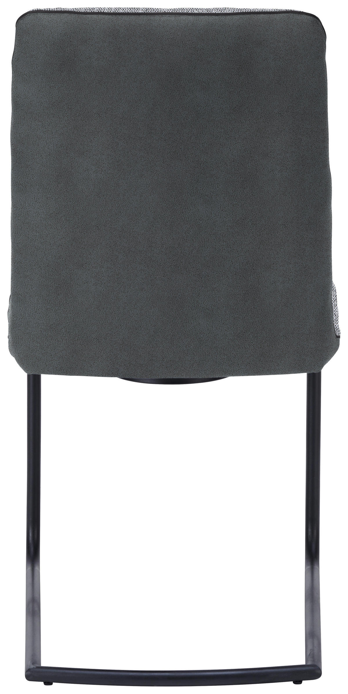 SCHWINGSTUHL  in Stahl Flachgewebe  - Dunkelgrau/Schwarz, Design, Textil/Metall (48/91/62cm) - Dieter Knoll