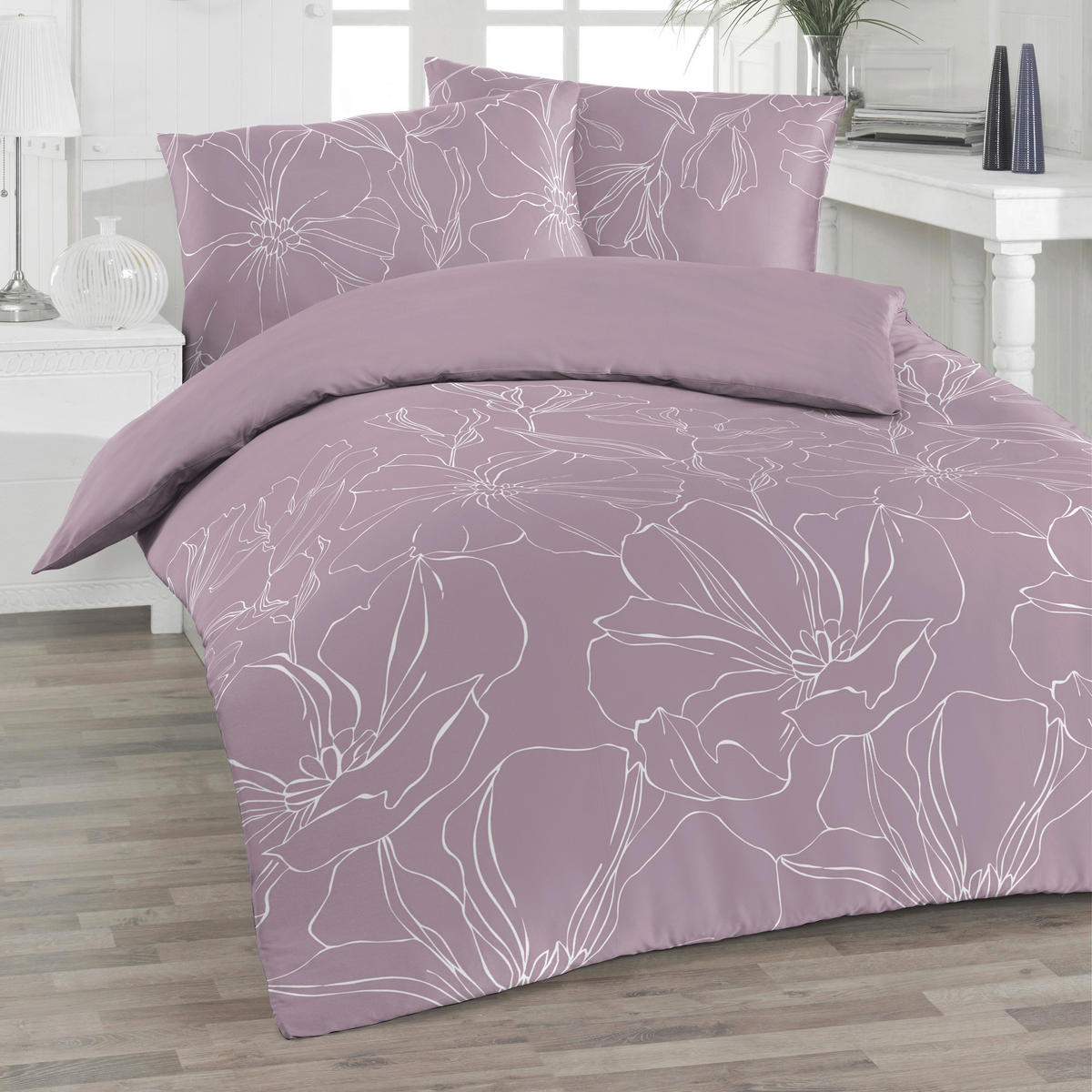 BETTWÄSCHE Satin 200/200 cm  - Lila, KONVENTIONELL, Textil (200/200cm) - Florella