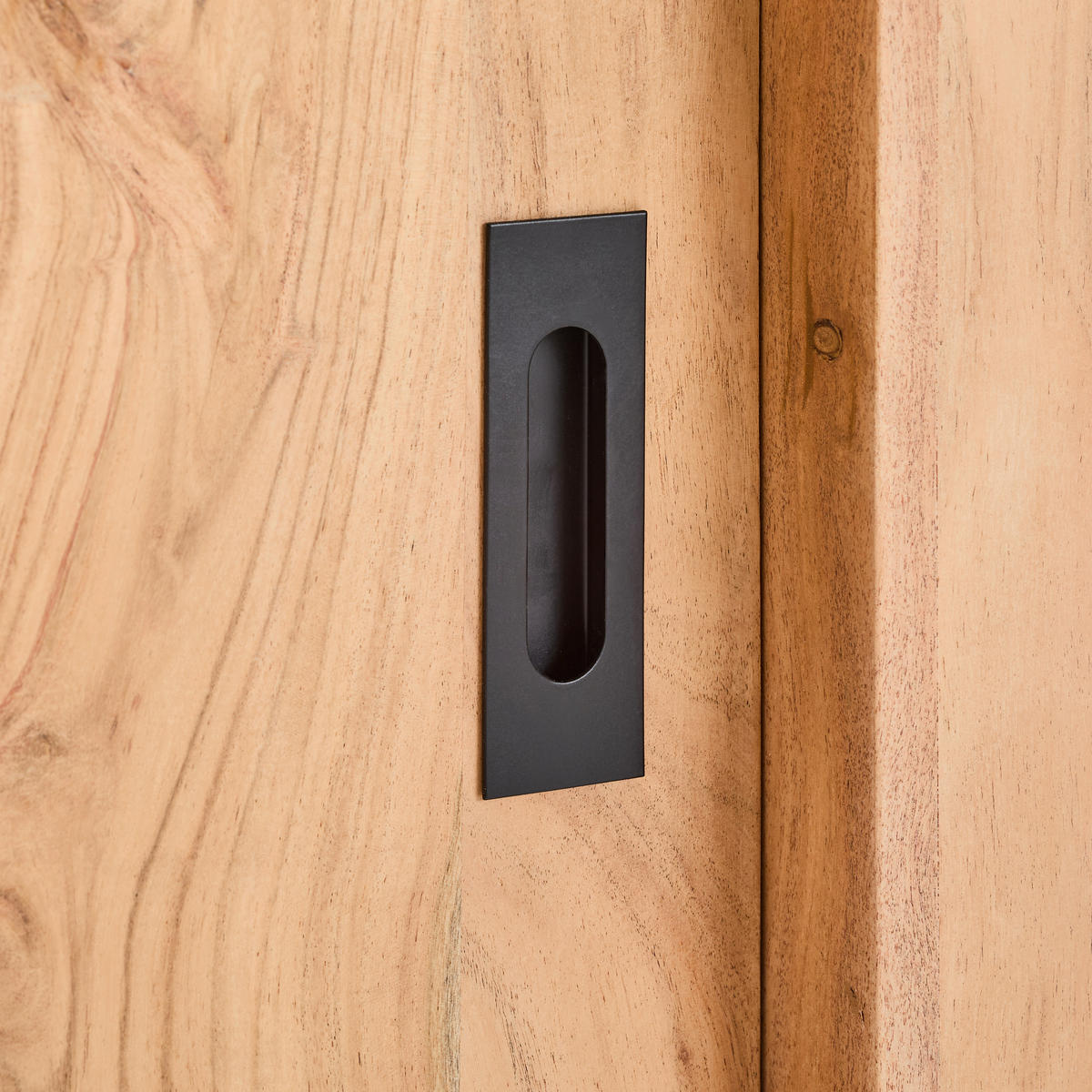 SIDEBOARD  in 160/90/40 cm  - Schwarz/Naturfarben, KONVENTIONELL, Holz/Metall (160/90/40cm) - Livetastic