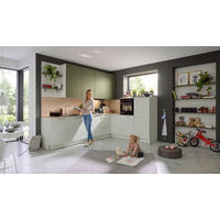 EINBAUKÜCHE   - Platinfarben/Grau, Design, Holzwerkstoff - Dieter Knoll