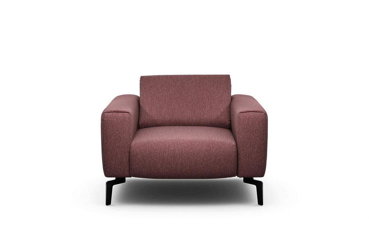 SESSEL Chenille Rot    - Rot/Schwarz, Design, Textil/Metall (110/85/86-94cm) - SENSOO