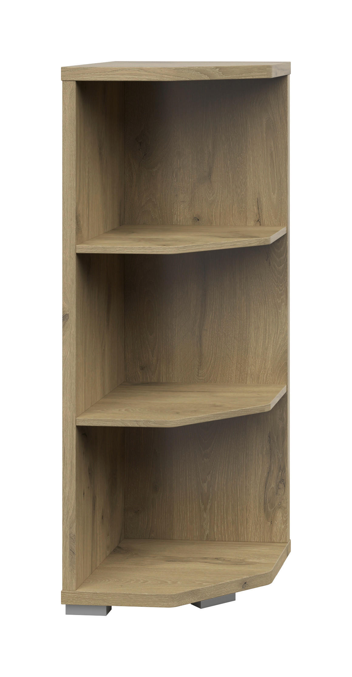 AKTENREGAL 39,5/109,7/39,5 cm  - Eichefarben/Silberfarben, KONVENTIONELL, Holzwerkstoff/Kunststoff (39,5/109,7/39,5cm) - Voleo