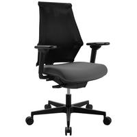 DREHSTUHL Flachgewebe Grau, Schwarz  - Schwarz/Grau, MODERN, Kunststoff/Textil (47/100-112/45-51cm) - Topstar