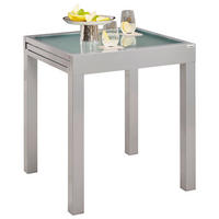 MASĂ PENTRU GRĂDINĂ 70-140/70/75 cm   - argintiu, Basics, sticlă/metal (70-140/70/75cm) - Ambia Garden