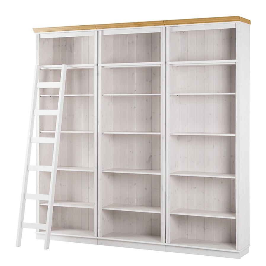Livetastic Bücherwand Lillehammer Kiefer, Honig 223x222x34 cm