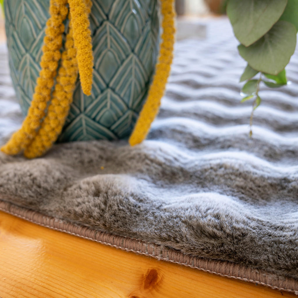 Thumbnail - Obsession Hochflorteppich My Calypso, Graubraun, Textil, Struktur, rechteckig, 120x170 cm, Oeko-Tex® Standard 100, für F...