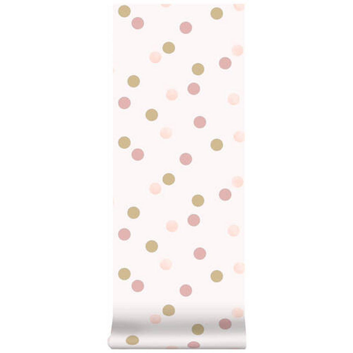 NON WOVEN-TAPET 52/1000 cm  - ljusrosa/multicolor, Basics, papper/plast (52/1000cm)
