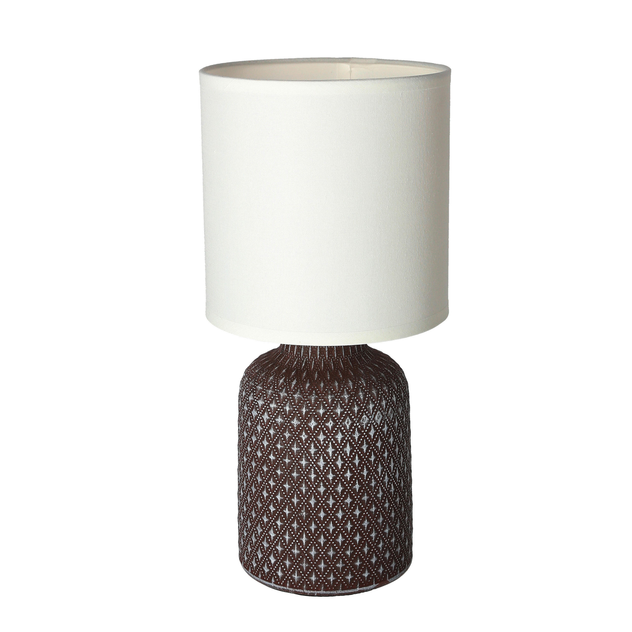 BORDSLAMPA 15/15/32 cm   - vit/pink, Klassisk, textil/plast (15/15/32cm)
