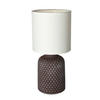BORDSLAMPA 15/15/32 cm   - vit/pink, Klassisk, textil/plast (15/15/32cm)