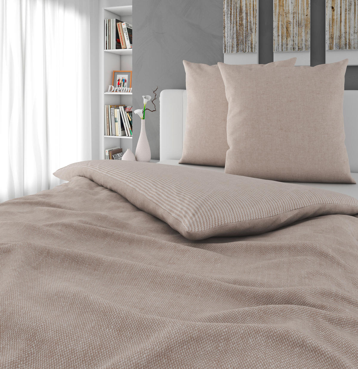 WENDEBETTWÄSCHE Flanell 200/200 cm  - Textil (200/200cm) - Novel