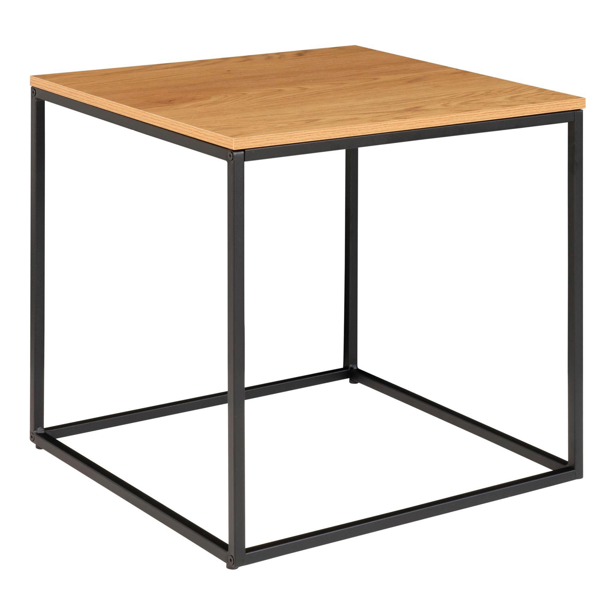 BEISTELLTISCH in Holzwerkstoff 45/45/45 cm  - Schwarz/Naturfarben, Basics, Holzwerkstoff/Metall (45/45/45cm)