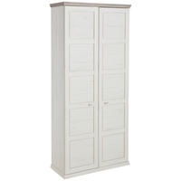 CIPŐSSZEKRÉNY 90,2/196,7/38,5 cm  - nikkelszínű/fehér, Lifestyle, faalapú anyag/fém (90,2/196,7/38,5cm) - Hom`in