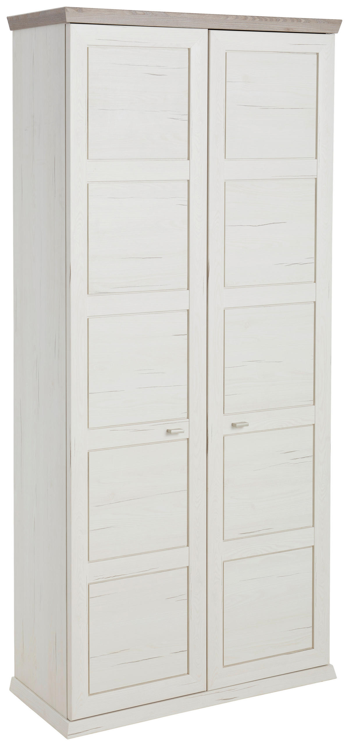 CIPŐSSZEKRÉNY 90,2/196,7/38,5 cm  - nikkelszínű/fehér, Lifestyle, faalapú anyag/fém (90,2/196,7/38,5cm) - Hom`in