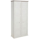 SCHUHSCHRANK  in 90,2/196,7/38,5 cm  - Weiß/Grau, LIFESTYLE, Holzwerkstoff/Metall (90,2/196,7/38,5cm) - Hom`in