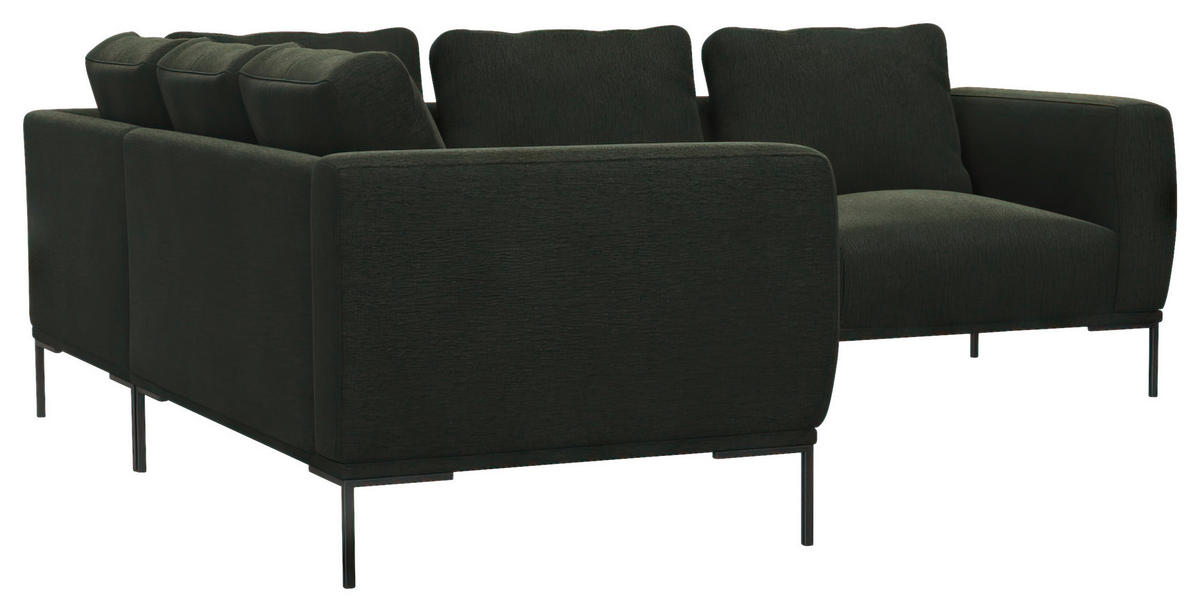 Freisteller von Livetastic ECKSOFA Waldgrün Flachgewebe, Webstoff.
