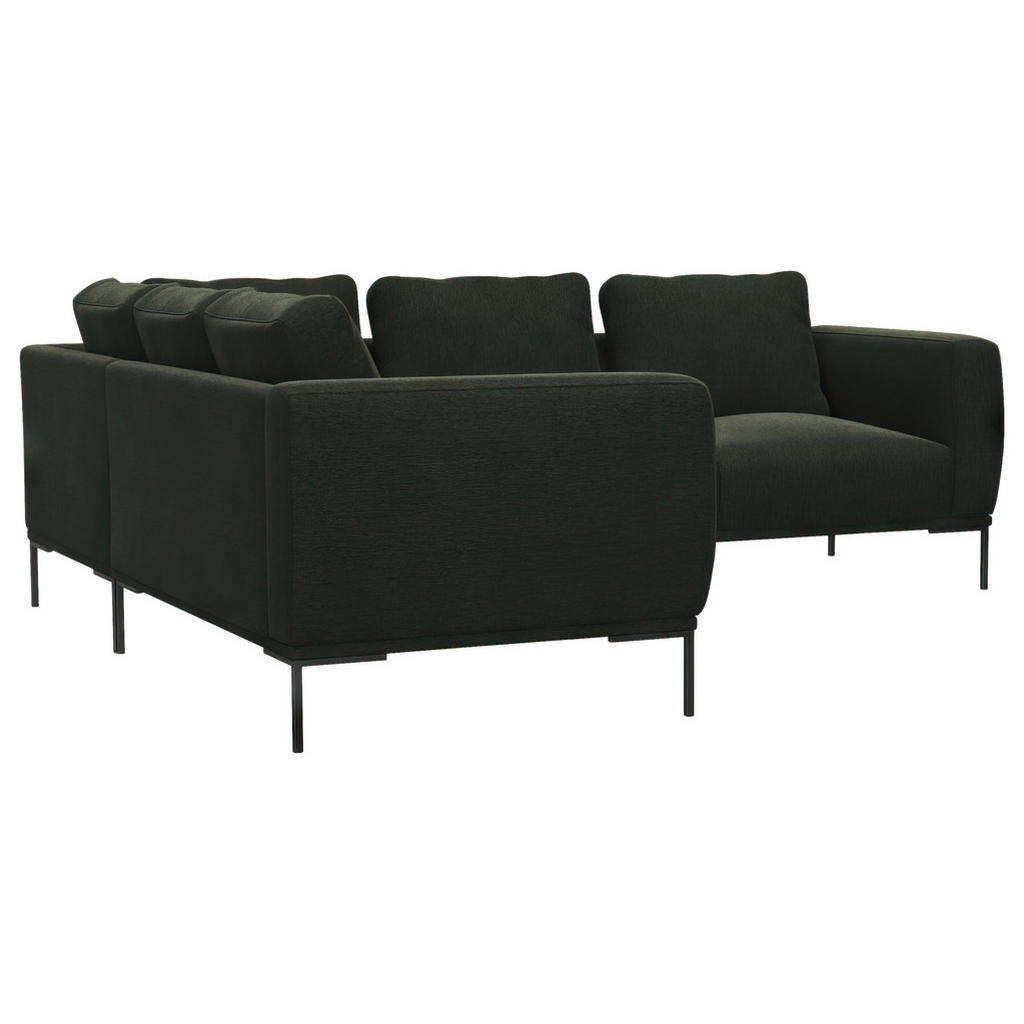 Thumbnail - Livetastic Ecksofa, Waldgrün, Textil, 5,5-Sitzer, Füllung: Schaumstoff, L-Form, Ottomane links, 252x219 cm, Oeko-Tex® St...