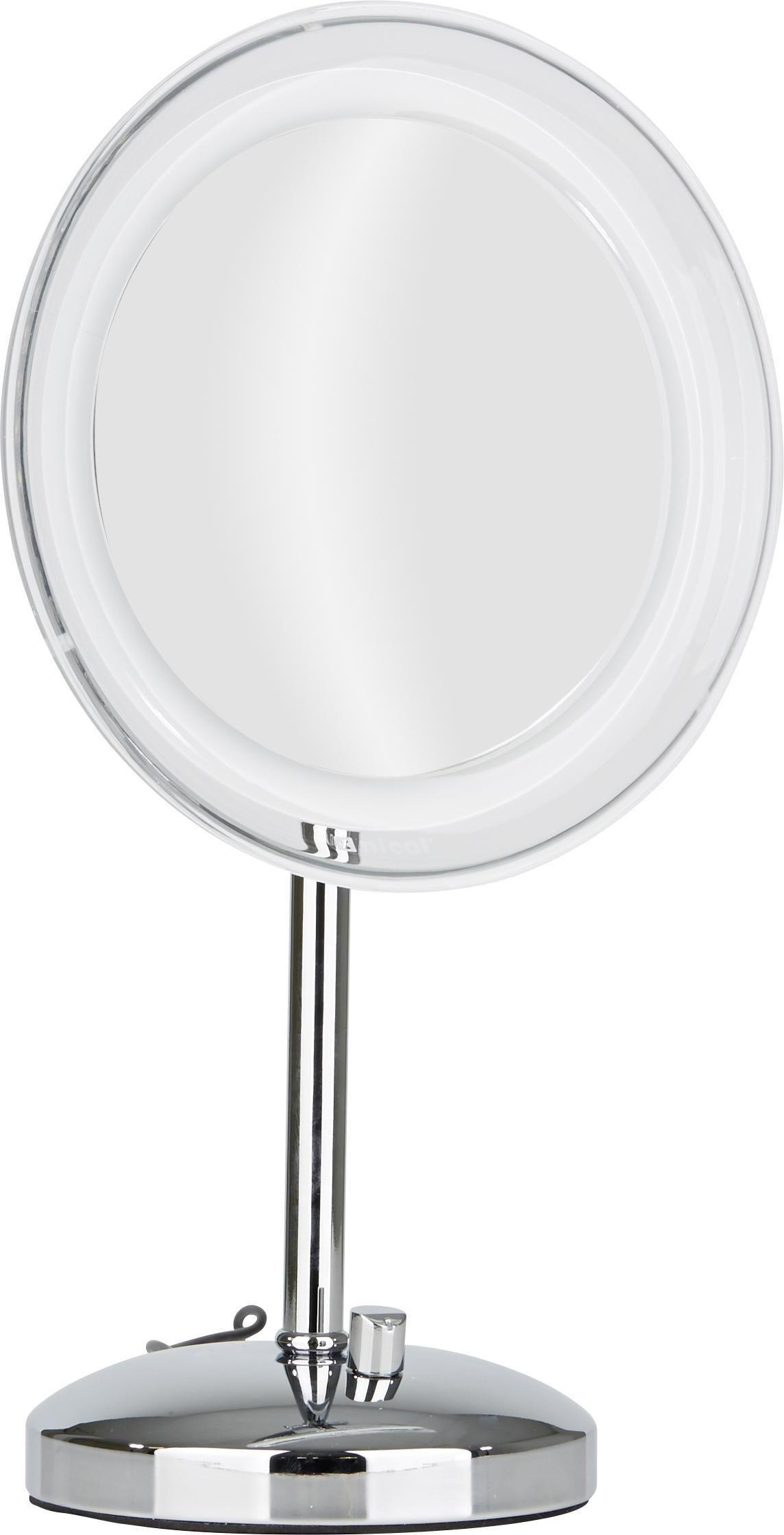 SCHMINKSPIEGEL     - Chromfarben, Basics, Glas/Kunststoff (23/39,5/15cm) - Sadena