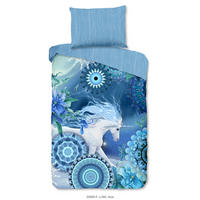 BETTWÄSCHE HIP Biber 140/200 cm  - Blau/Dunkelblau, LIFESTYLE, Textil (140/200cm)