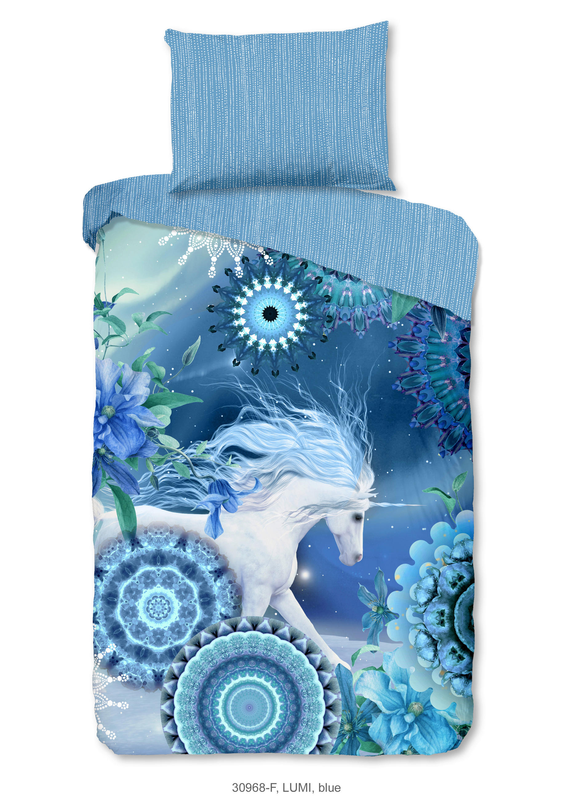 Bettwäsche Lumi Blau Dunkelblau 140x200 cm