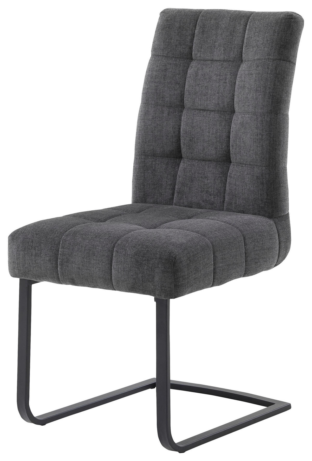 NIHAJNI STOL, kovina, tekstil temno siva  - temno siva/črna, Design, kovina/tekstil (47/96/63cm) - Venda