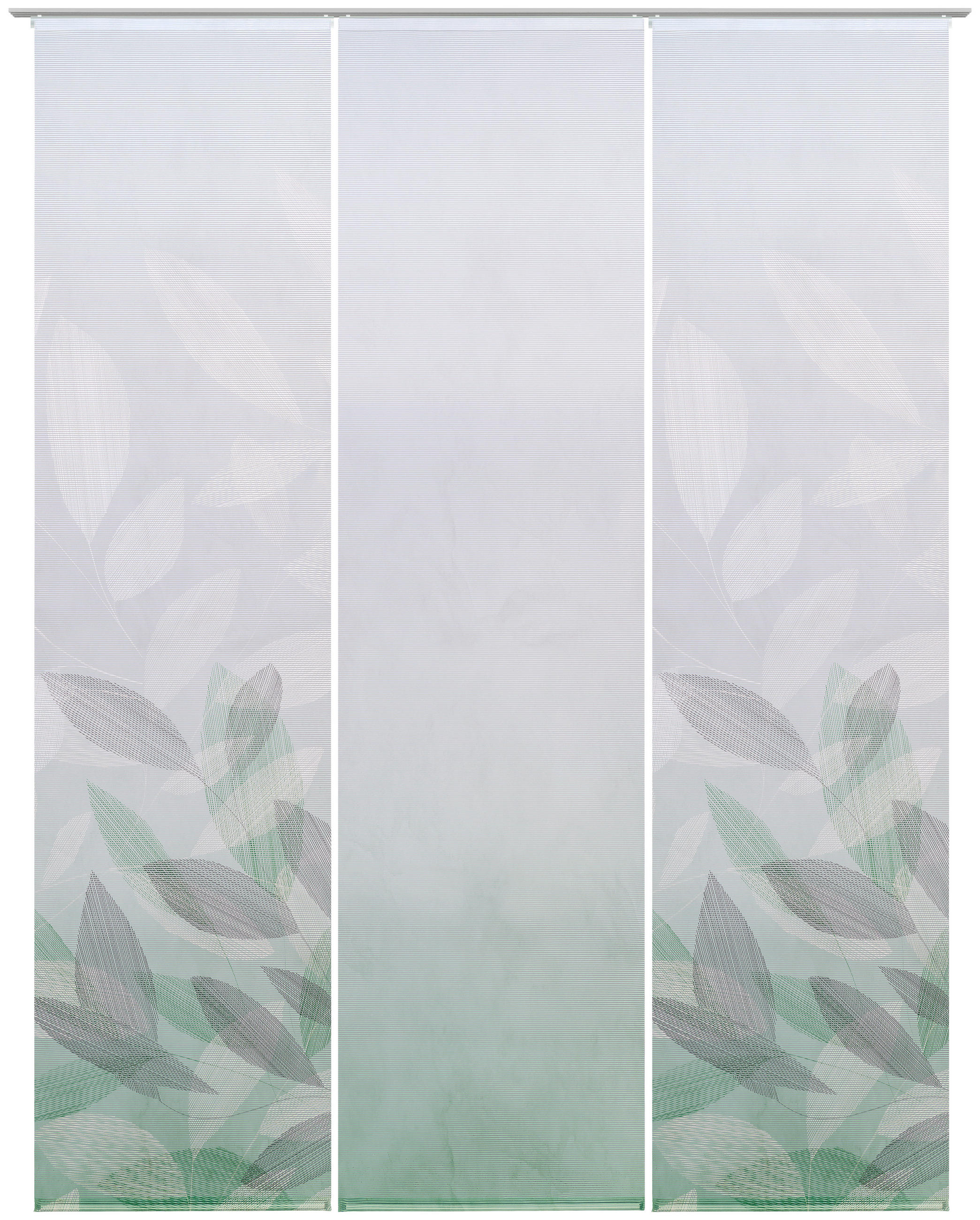 FLÄCHENVORHANG  3 Stück  halbtransparent   60/245 cm  - Grün, Natur, Textil (60/245cm) - Novel