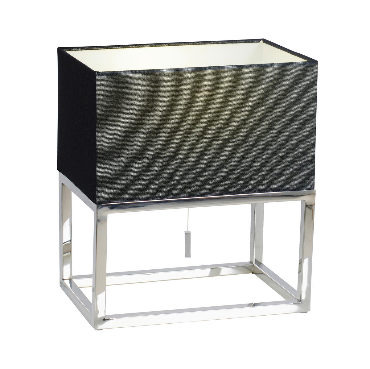 TISCHLEUCHTE 30/19/34 cm   - Schwarz, Design, Kunststoff/Textil (30/19/34cm) - Näve