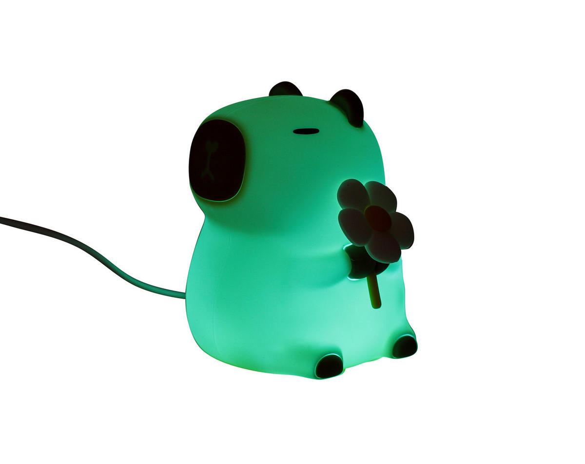 NACHTLICHT Capybara 9,2/11,1/9,1 cm   - Creme, Trend, Kunststoff (9,2/11,1/9,1cm) - Novel