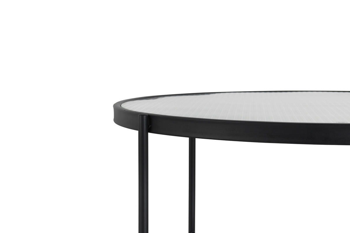 COUCHTISCH in Metall, Glas 80/80/45 cm  - Schwarz/Grau, Design, Glas/Metall (80/80/45cm) - MID.YOU