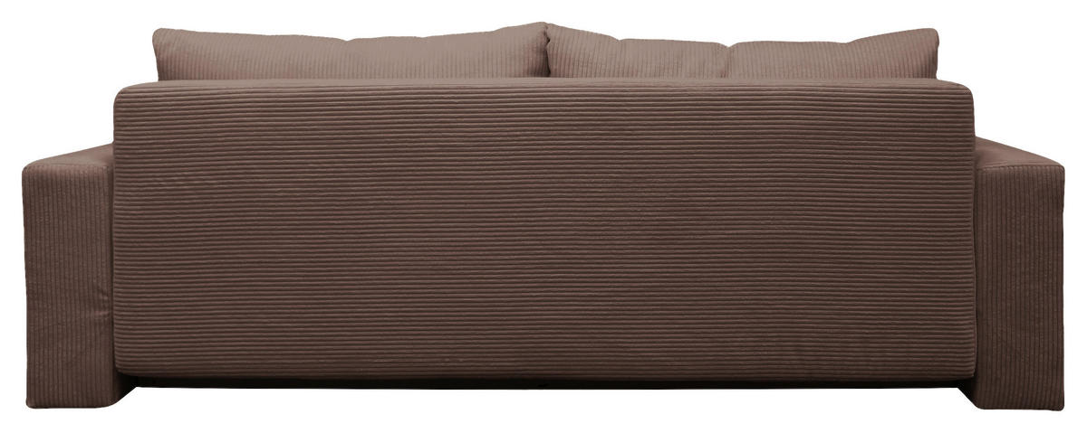 SCHLAFSOFA  in Cord Braun  - Silberfarben/Braun, Design, Kunststoff/Textil (232/88/105cm) - MID.YOU