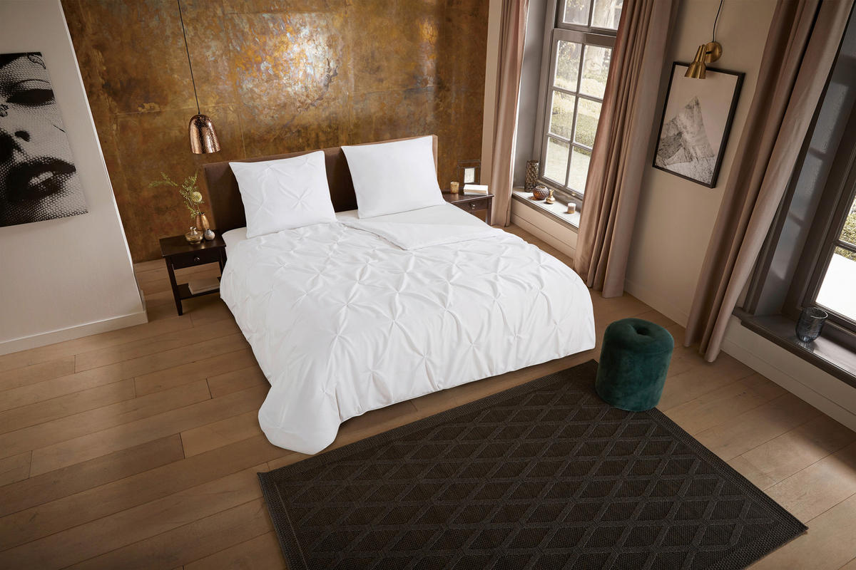 BETTWÄSCHE Elegance Mikrofaser 155/220 cm  - Weiß, Basics, Textil (155/220cm)