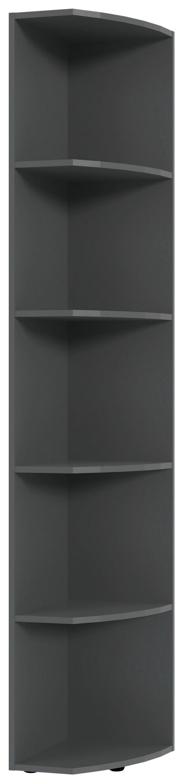 ZAKLJUČNI REGAL - barve grafita, Konvencionalno, leseni material (30/185/38cm) - Xora
