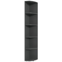 ZAKLJUČNI REGAL - barve grafita, Konvencionalno, leseni material (30/185/38cm) - Xora